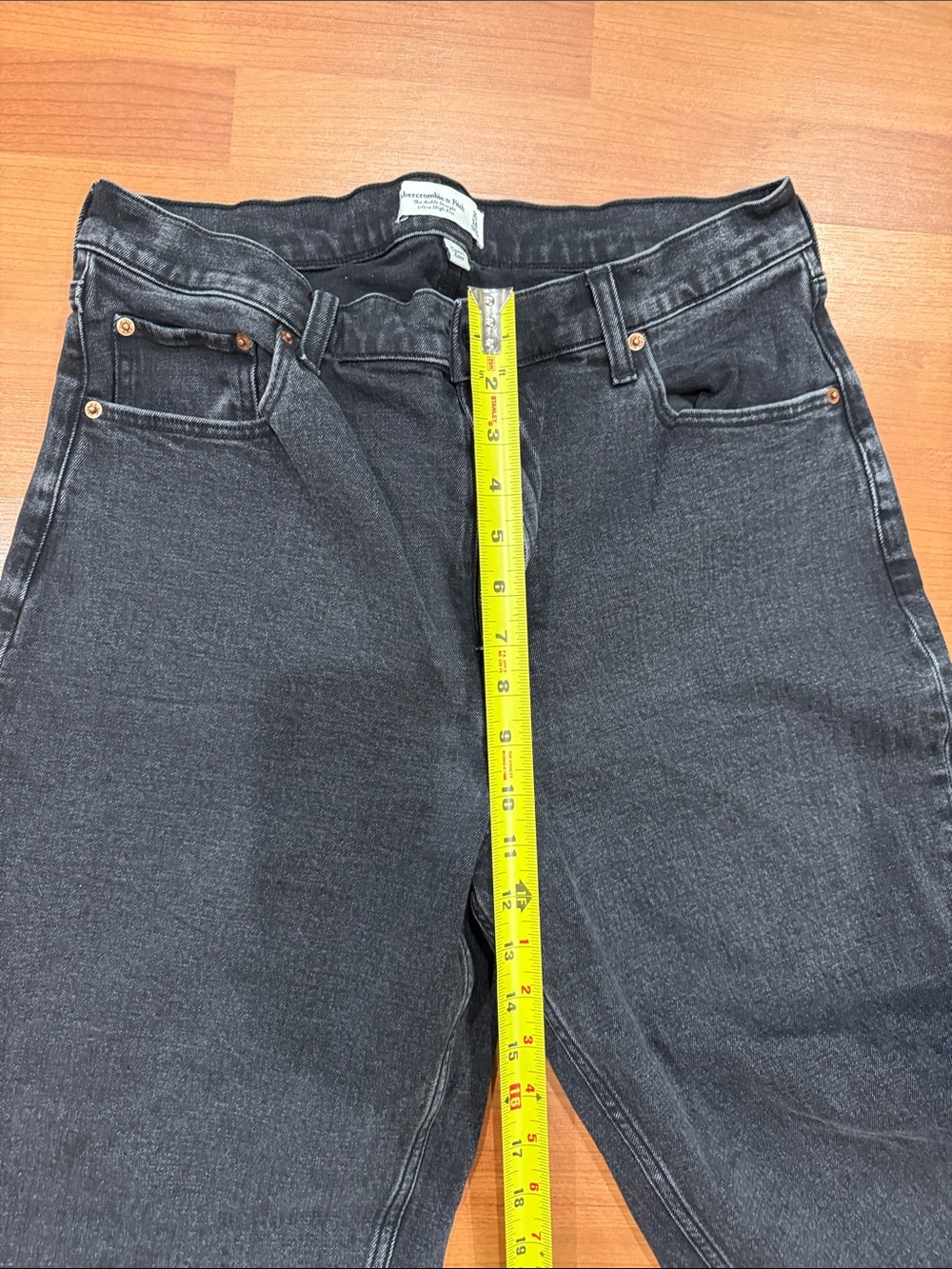Abercrombie & Fitch Curve Love Ankle Straight Ultra High Rise Jean / long tall - Picture 5 of 7